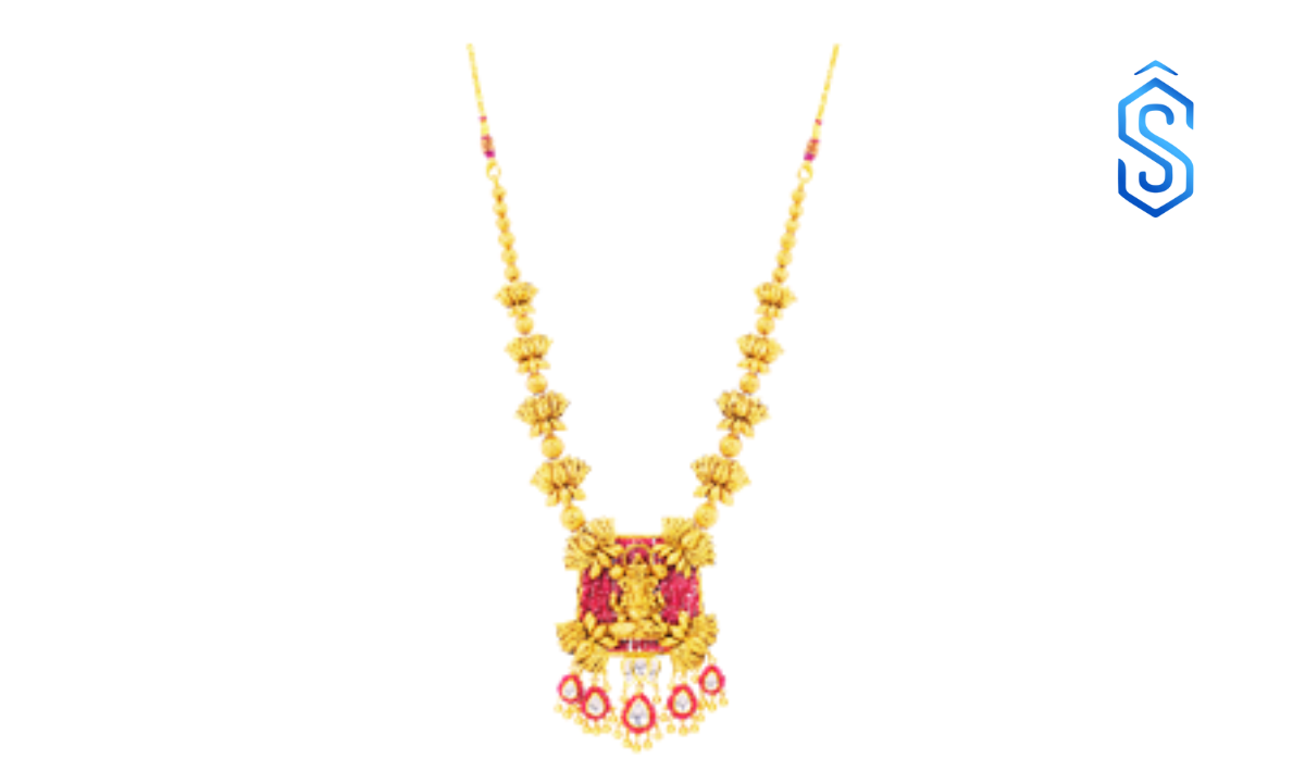 Ganesha Pendant with Lotus Motif Chain