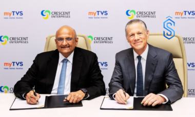 myTVS Series D Round Funding R. Dinesh, Director, TVS Automobile Solutions Ltd, and Badr Jafar, CEO, Crescent Enterprises