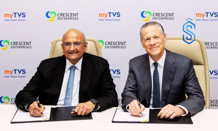 myTVS Series D Round Funding R. Dinesh, Director, TVS Automobile Solutions Ltd, and Badr Jafar, CEO, Crescent Enterprises